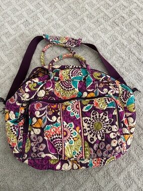 Vera Bradley Quilted large weekender bag Floral Purple Pattern